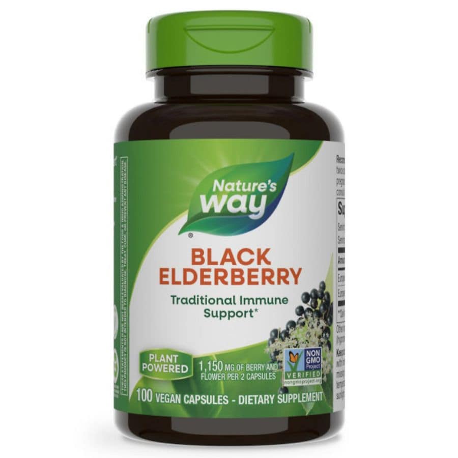 Nature's Way Black Elderberry Vegan Capsules | Walgreens