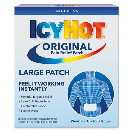 Icy Hot Original Large Pain Relief Patch Back