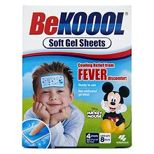 EASYEAH 16 Sheets Baby Cool Pads for Kids Fever Discomfort & Pain Relief,  Cooling Relief Fever Reducer, Soothe Headache Pain, Pack of 16
