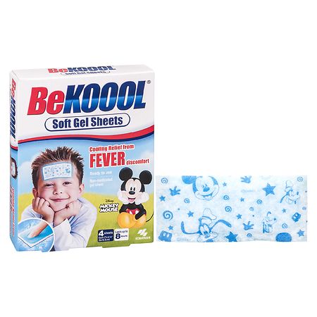 Be Koool Immediate Cooling Fever Reducing Soft Gel Sheets for Kids