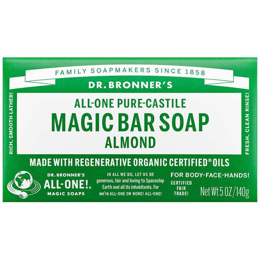 Dr. Bronner's All-One Pure-Castile Magic Bar Soap Almond | Walgreens