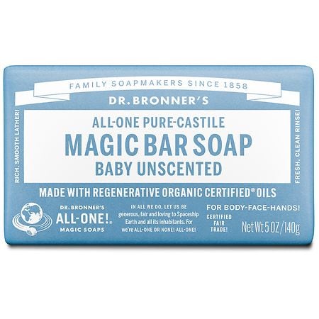 Dr. Bronner's Pure-Castile Bar Soap Unscented