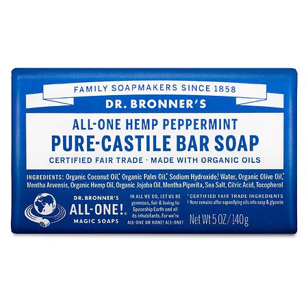 Dr. Bronner's Bar Soap, Peppermint Peppermint