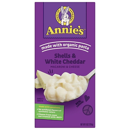 Annie's Totally Natural Shells & White Cheddar Regular size