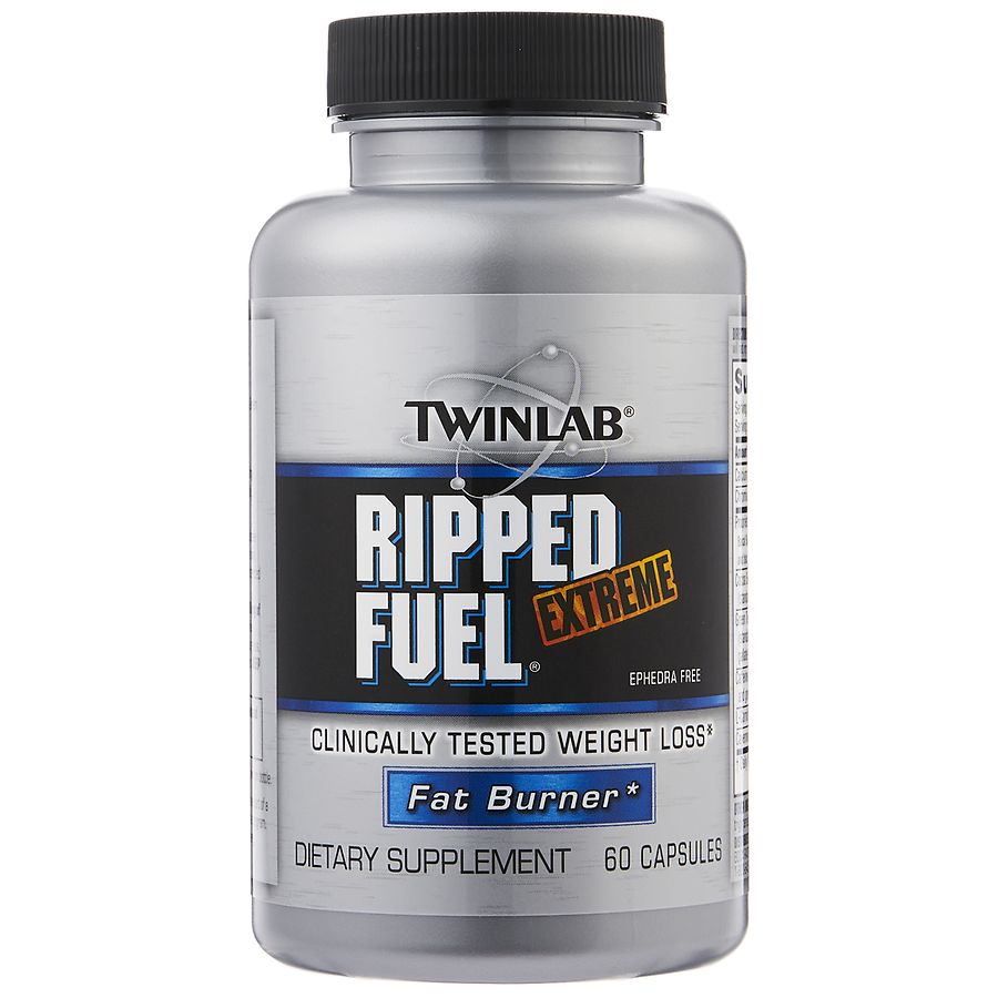 Twinlab Ripped Fuel Extreme Weight Loss & Fat Burning Supplement Capsules, Ephedra Free