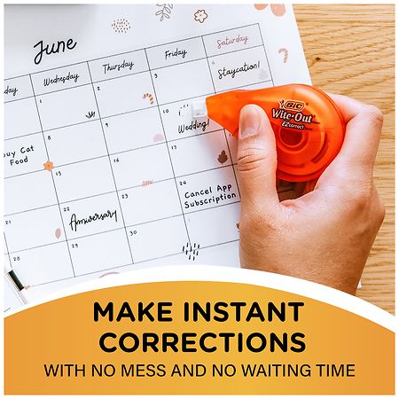 Wite-Out Correction Tape, Clean & Easy to Use Tear-Resistant Tape 39.3 Feet