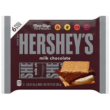 Hershey's Full Size, Candy, Bars Milk Chocolate