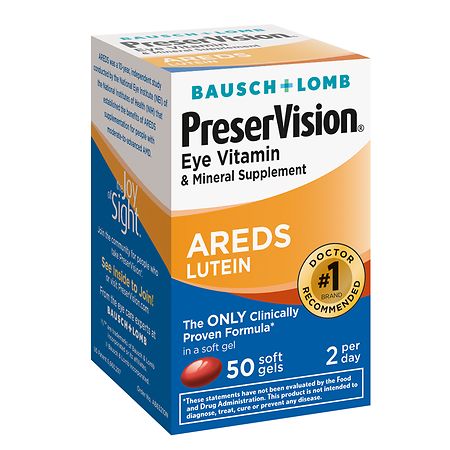 PreserVision Eye Vitamin and Mineral Supplement with AREDS Lutein, Softgels